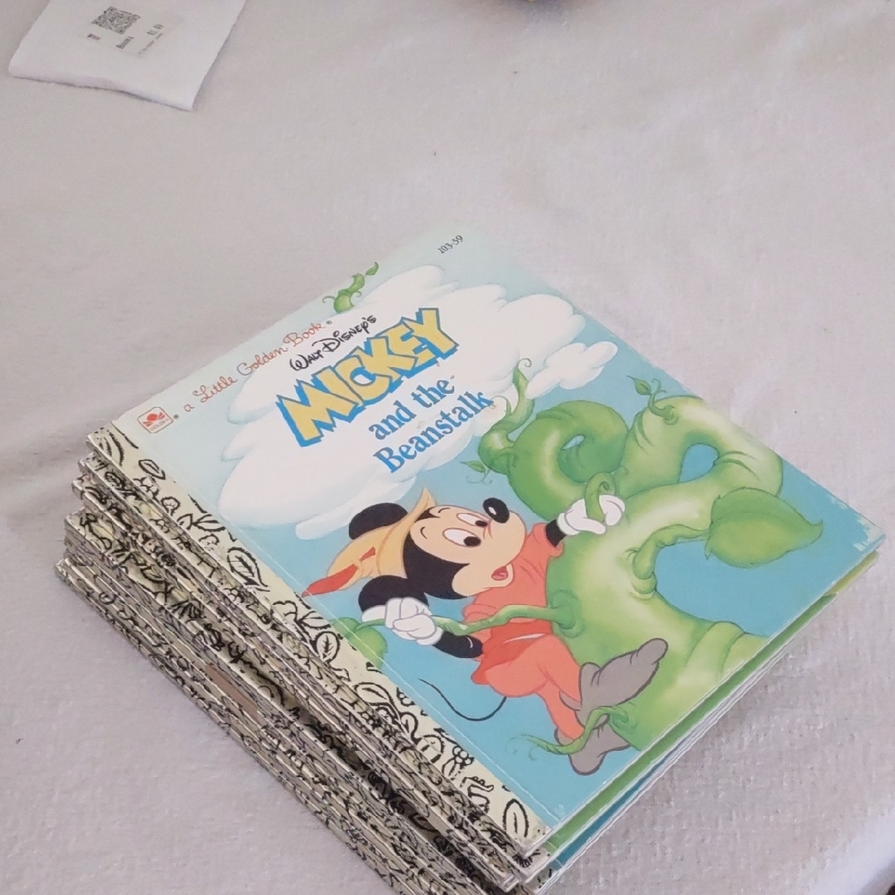 Set Of 12 Vintage Mickey Mouse Little Golden Books EUC 1950's To 1980's